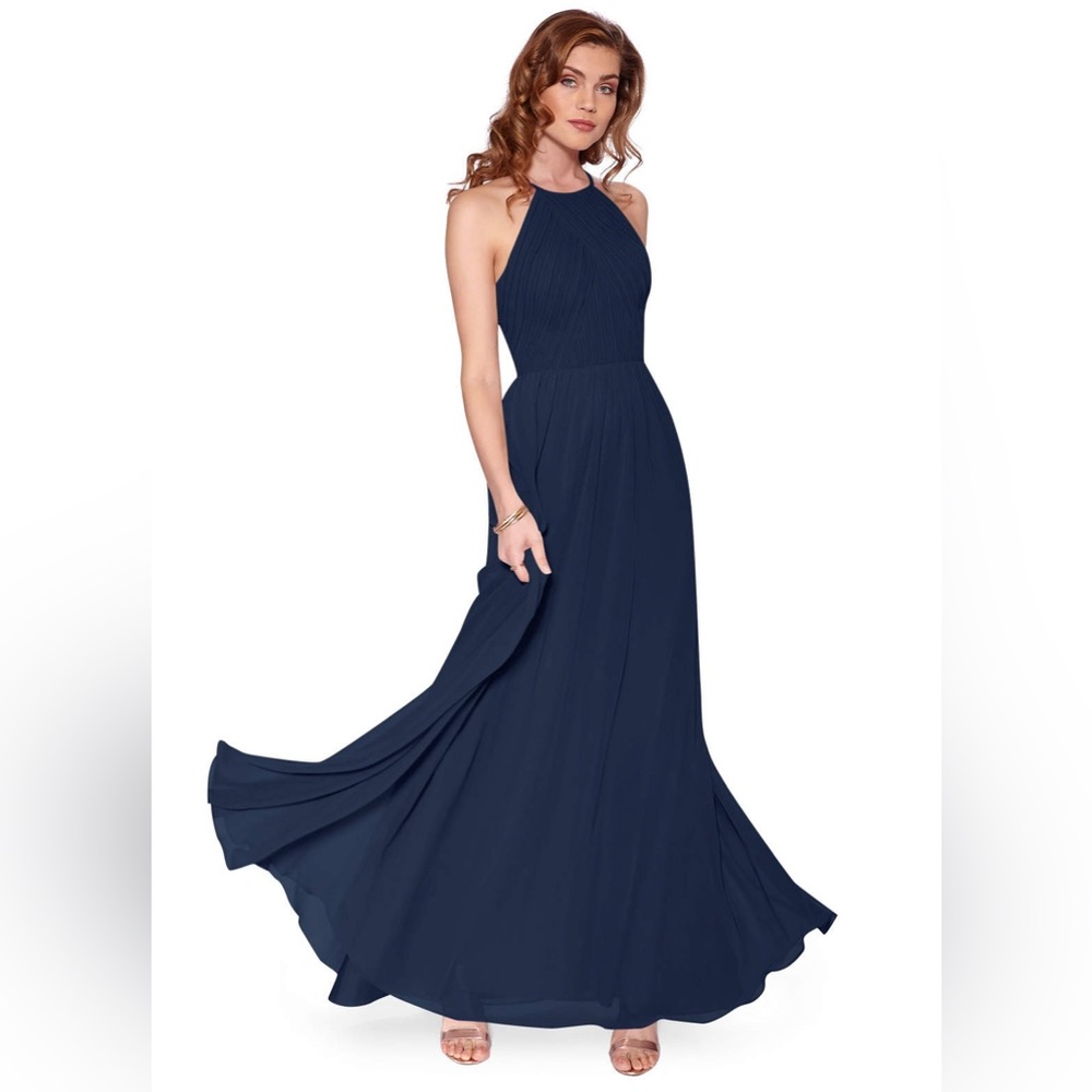 NWT Azazie Joy formal dress in Dark Navy size A14